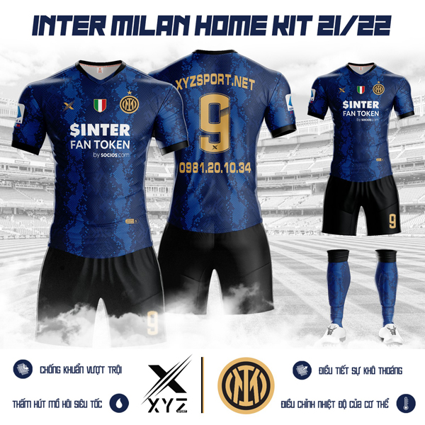 Mẫu áo bóng đá Inter Milan 21/22 sân nhà