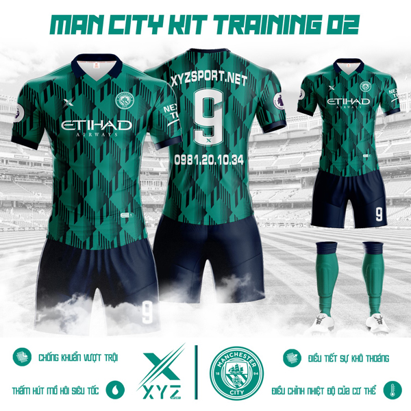 Mẫu áo bóng đá Man City 21/22 training 02