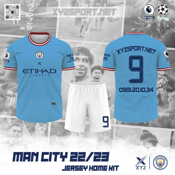 Mẫu áo clb Manchester City đẹp