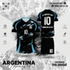 Mẫu Áo Training Argentina Màu Đen - Thiết Kế Cá Tính, Tính Năng Ưu Việt