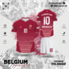 Áo Đấu Tập Đội Tuyển Bỉ Màu Đỏ Đô – Belgium Training Kit Burgundy