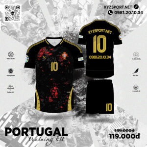 Bộ Đồ Thể Thao Portugal Training Kit Màu Đen Đẳng Cấp