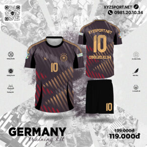 Thiết Kế Mẫu Áo Germany Training Kit Màu Nâu