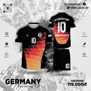 Mẫu Áo Đội Tuyển Germany Training Kit Màu Đen Nổi Bật