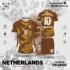 Áo Bóng Đá Thiết Kế Netherlands Training Kit Màu Nâu