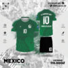 Áo Đội Tuyển Mexico Training Kit - Xanh Ve Chai, Họa Tiết Đại Bàng 3D