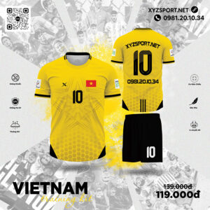 Mẫu Thiết Kế Vietnam Training Kit  Màu Vàng Năng Động Và Cá Tính