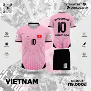 Bộ Đồ Training Kit Việt Nam - Hồng Nhạt Thời Thượng