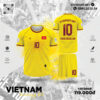 Mẫu Thiết Kế Áo Bóng Đá Vietnam Training Kit Màu Vàng Rực Rỡ