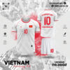 Mẫu Áo Đội Tuyển Vietnam Training Kit Màu Trắng Tinh Khôi
