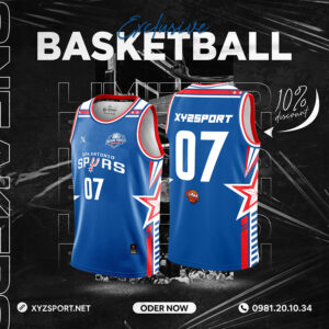 Mẫu Áo Bóng Rổ RXMBR-27 Xanh Bích Phong Cách NBA Cổ Điển